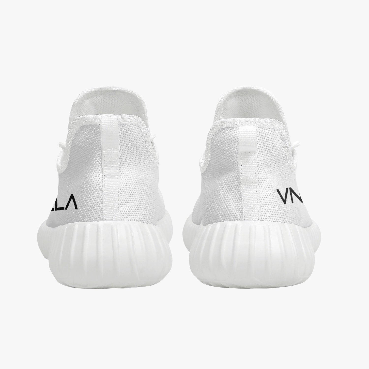 The Breeze- Mesh Knit Sneakers - White/Black