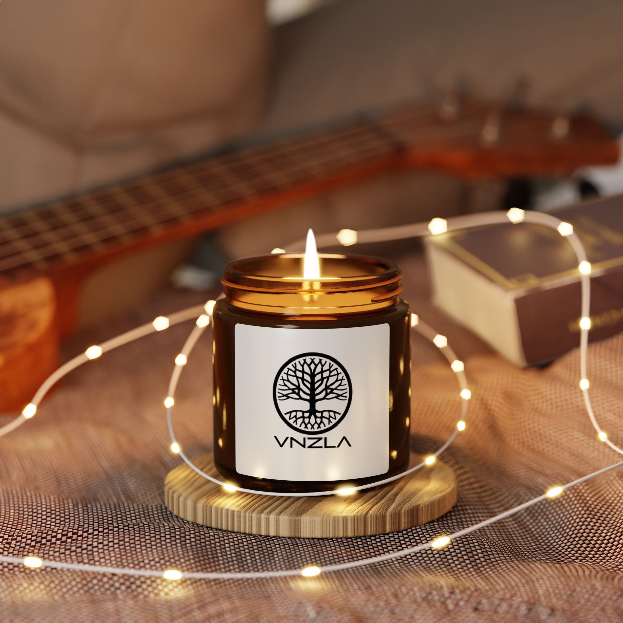 Scented Soy Candle (Multi-Size, Amber Jar)