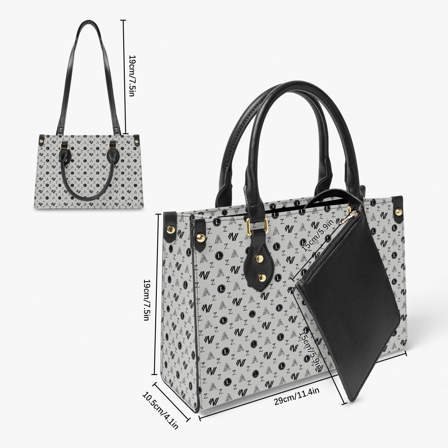 The Duo- Tote Bag with Long Strap and Inner Bag