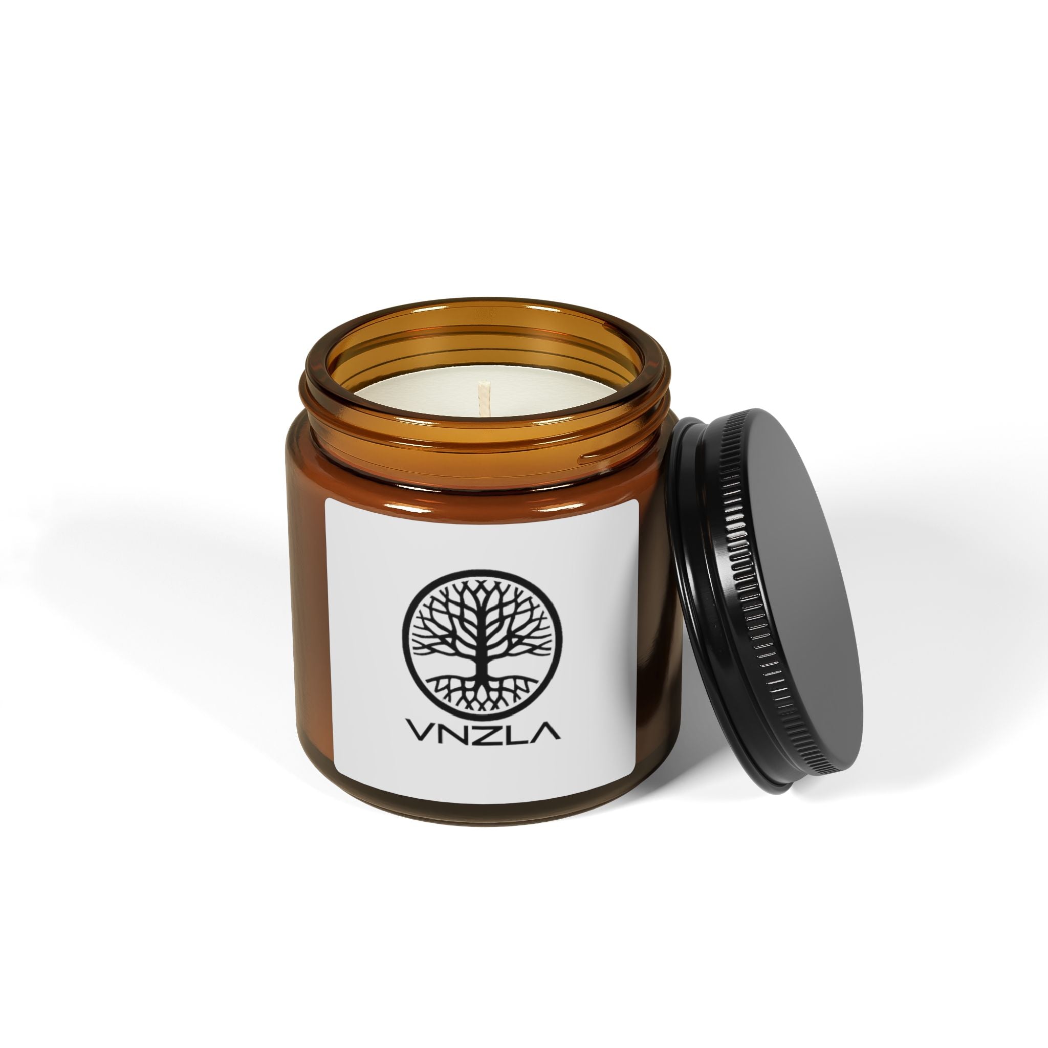 Scented Soy Candle (Multi-Size, Amber Jar)