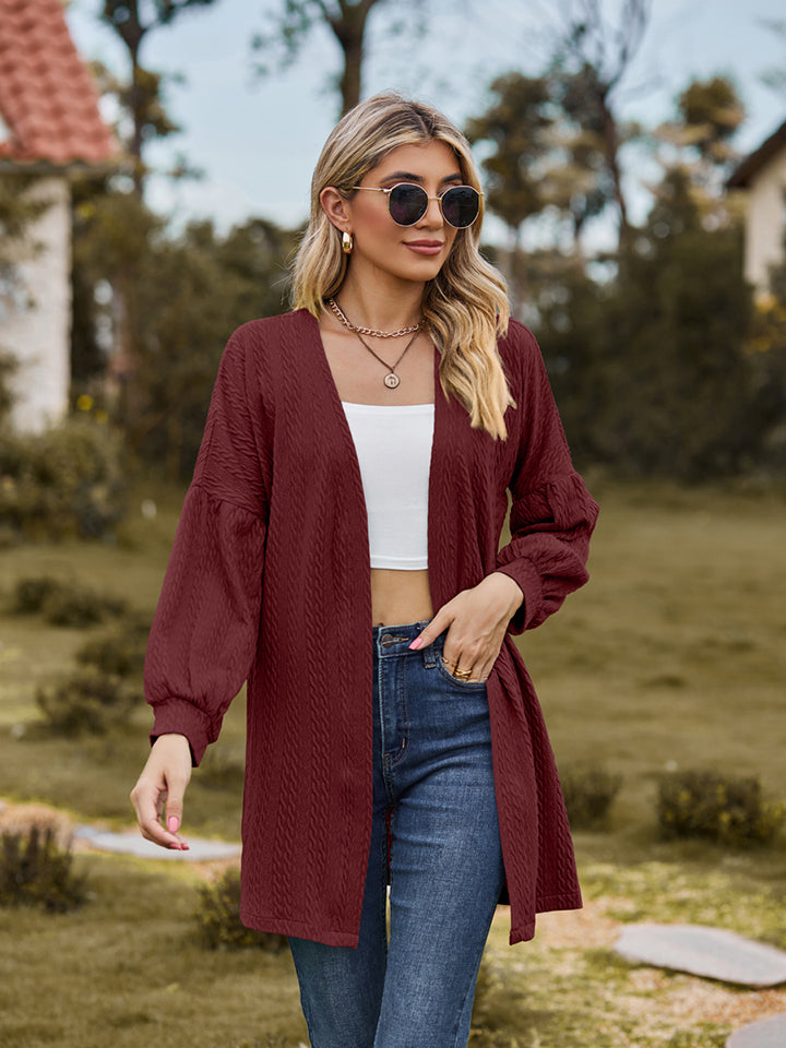 Open Front Longline Cardigan