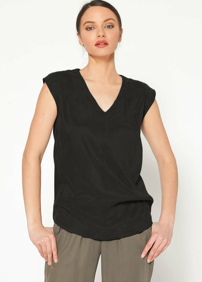 Women's Sleeveless V-Neck Shell Top