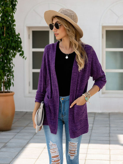 Open Front Long Sleeve Cardigan